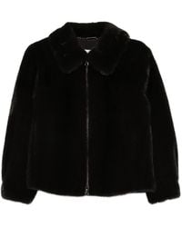 Manzoni 24 - Fur Collar Zip-Front Jacket - Lyst