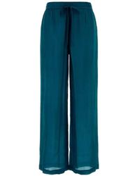 THE ROSE IBIZA - Silk Drawstring Palazzo Pants - Lyst