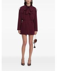Self-Portrait - Tie-Neck Belted Jumpsuit - Lyst