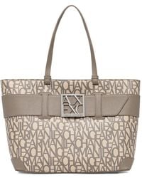 ARMANI EXCHANGE - Bolso Shopper Con Aplique Del Logo - Lyst