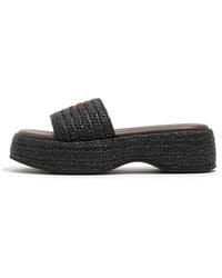 Bimba Y Lola - Raffia Platform Sandals - Lyst