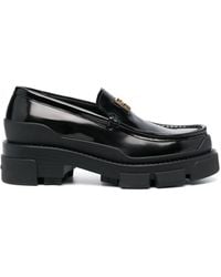 Givenchy - Glossy Leather Moccasins - Lyst