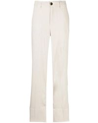 Ganni - High-Waisted Straight-Leg Trousers - Lyst