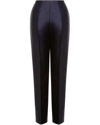 Alberta Ferretti - Satin Tailored Trousers - Lyst