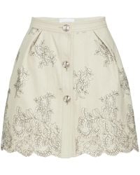 Giambattista Valli - Mini-Rok Met Bloemenjacquard - Lyst