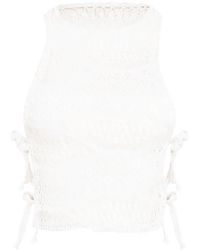 Amir Slama - X Jade Picon Knitted Tie Tank Top - Lyst