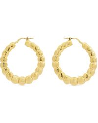 Lisa Nik - Golden Dreams Beaded Hoop Earrings - Lyst