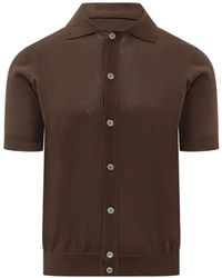 FILIPPO DE LAURENTIIS - Short-Sleeve Knitted Shirt - Lyst