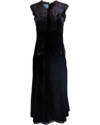 Prada - Kleid aus Samt mit Schleifendetail - Lyst