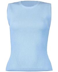 Veronica Beard - Sid Ribbed-Knit Tank Top - Lyst
