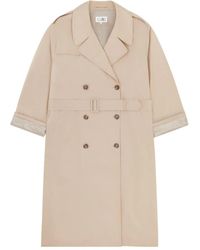 MM6 by Maison Martin Margiela - Double-Breasted Belted Trench Coat - Lyst