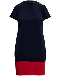 Ralph Lauren - Robe Courte À Design Colour Block - Lyst