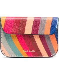 Paul Smith - Portafoglio a righe in pelle - Lyst