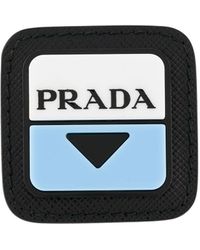 Prada Pin con parche del logo - Negro