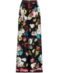 Dolce & Gabbana - Pantalones anchos con motivo floral - Lyst