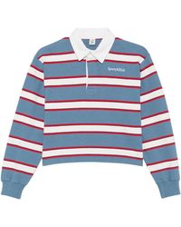 Sporty & Rich - Blondie Striped Long-Sleeve Polo Shirt - Lyst