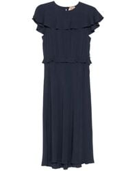 N°21 - Ruffled-Trim Midi Dress - Lyst