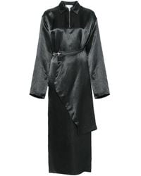 Nanushka - Vestido largo con capa de falda - Lyst