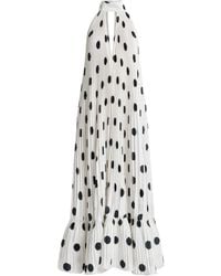L'idée - Libertie Polka-Dot Pleated Maxi Dress - Lyst