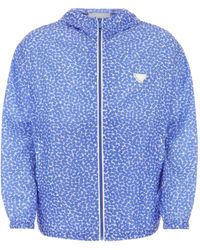 Prada - Printed Hooded Windbreaker - Lyst