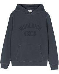 Woolrich - Logo-print Cotton Hoodie - Lyst