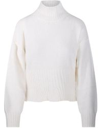 Allude - Ribbed-Knit Roll-Neck Sweater - Lyst