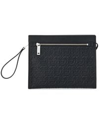Ferragamo - Gancini Leather Pouch - Lyst
