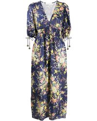 Zimmermann Jurk Met Bloemenprint - Blauw