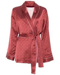 forte_forte - Belted Patterned Jacket - Lyst