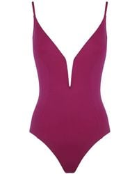 Eres - Galbe Plunging V-Neck Swimsuit - Lyst