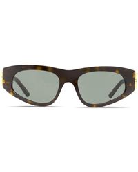 Balenciaga - Logo-Plaque Arm Sunglasses - Lyst