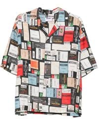 Moschino - Logo-Patch Short-Sleeve Shirt - Lyst