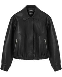 Versace - Leather Blouson - Lyst