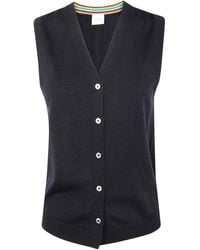 Paul Smith - Button-Front Sleeveless Vest - Lyst