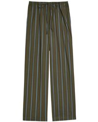 STAUD - Drawstring Striped Trousers - Lyst