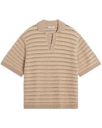 Maison Kitsuné - Open-Knit Polo Shirt - Lyst