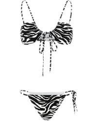 The Attico - Animal-Print Bikini Set - Lyst