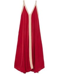 MOUTAKI - V-Neck Sleeveless Maxi Dress - Lyst