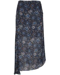 Veronica Beard - Limani Asymmetric Floral-print Skirt - Lyst