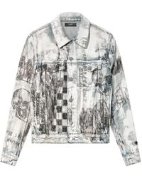 Amiri - Wes Lang Denim Jack Met Print - Lyst