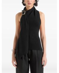 Manière De Voir - Elodie Draped Halterneck Knitted Top - Lyst