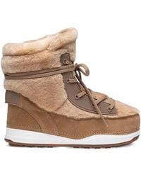 Bogner - Fur Lace-Up Snow Boots - Lyst