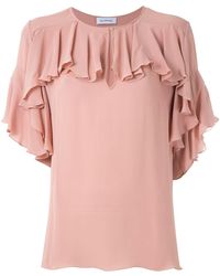 Olympiah Ruffled Silk Blouse - Pink