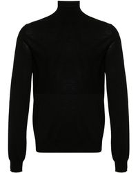 Jil Sander - Fine Knit Virgin Wool Sweater With High Neck - Lyst