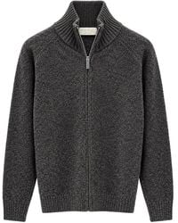 THE PULL - Zip-Up Wool Cardigan - Lyst