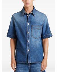 Givenchy - Couture Seam Hemd Aus Blauem Denim - Lyst
