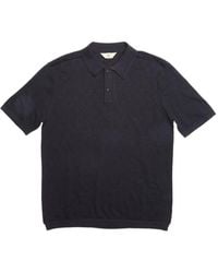Blue De Gênes - Diamond-Knit Polo Shirt - Lyst