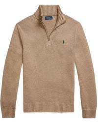 Polo Ralph Lauren - Pullover Mit Kurzem Reißverschluss - Lyst