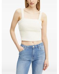 Guess - Erynn Cable-Knit Ribbed Top - Lyst