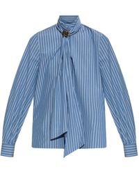 Max Mara - Disco Striped Flower-Embellished Blouse - Lyst